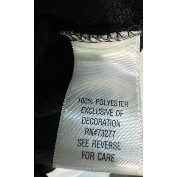 Croft & Barrow Womens Embroidered Cardinal Fleece Jacket 1X Black Red Floral - Picture 5 of 10